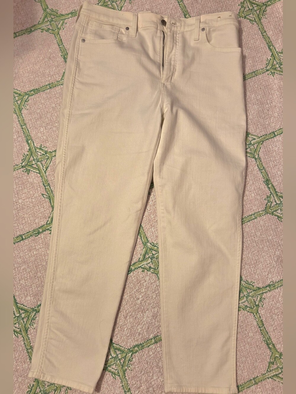 Madewell White Jeans Stovepipe Fit Sz 31